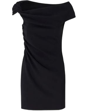 Pinko Off-Shoulder Draped Dress - Black
