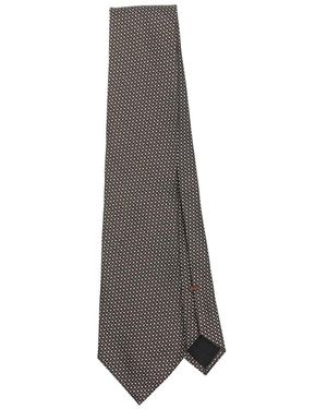 ZEGNA シルク ネクタイ - グレー