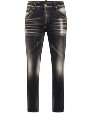 Philipp Plein Logo-Label Trousers - Grey