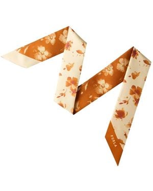 Furla Metropolis Floral-Print Scarf - Metallic