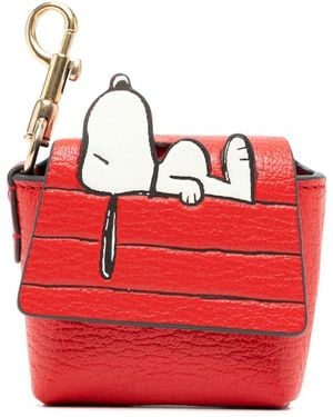 Anya Hindmarch Peanuts Snoopy Ear Phones Pouch - Red