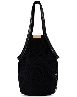 Vanessa Bruno Fishnet Shoulder Bag - Black