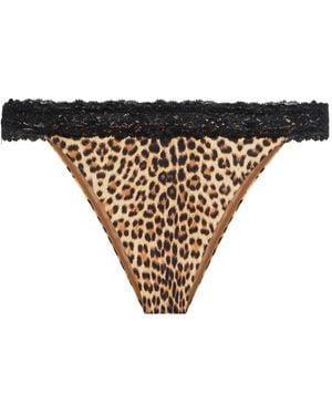 Roberto Cavalli Leopard Print Lace Swimwear - Natural