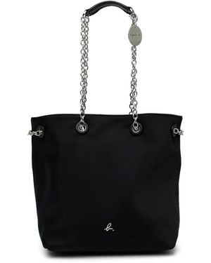 agnès b. Chain-Link Strap Tote Bag - Black