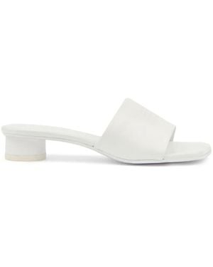 MM6 by Maison Martin Margiela Mules Con Grafica Numerica - Bianco