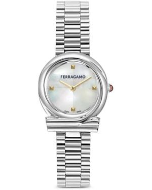 Ferragamo Gancini Twisted 28Mm - White
