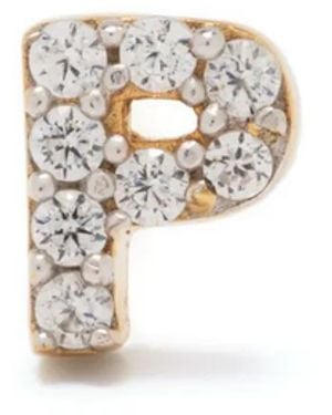 Missoma Initial Single Stud Earring - White
