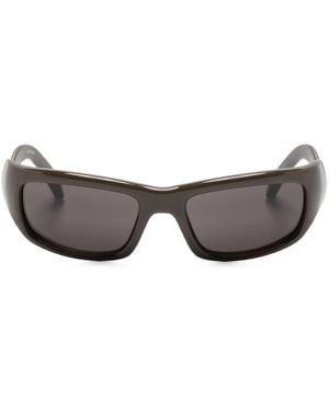Balenciaga Occhiali Da Sole Hamptons Squadrati - Grigio