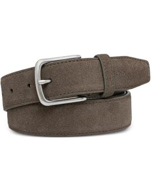 Marc O' Polo Suede Logo-Debossed Belt - Brown