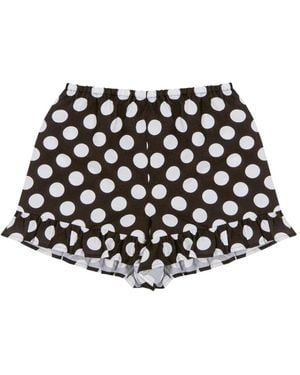 Sleeper Set de pantalones cortos Cha Cha a lunares - Negro