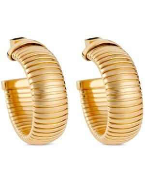 Ivi Pendientes de canalé Gaia ovalados - Metálico