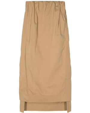 Sa Su Phi Gilda Step-Hem Midi Skirt - Natural