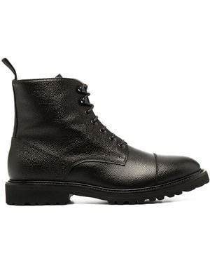 SCAROSSO Ankle-Length Lace-Up Boots - Black