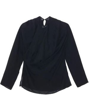Uma Wang Asymmetrische Bluse Mit Drapierung - Blau