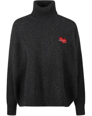 Giada Benincasa Heartbeat Roll-Neck Jumper - Black