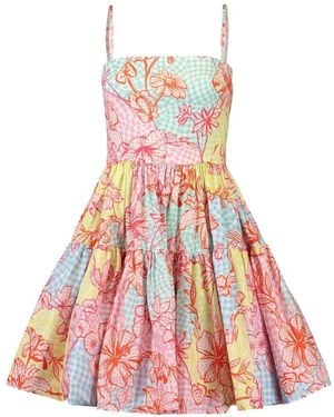 Mary Katrantzou Margot Floral-Print Mini Dress - White
