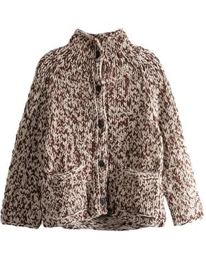 Casey Casey Patch-pocket button cardigan - Marrón