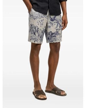 Orlebar Brown Laurent Zephra Floral-Print Bermuda Shorts - Black