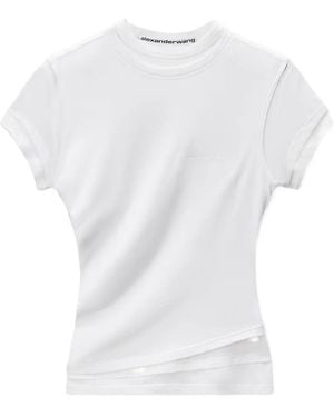 Alexander Wang T-Shirt À Design Superposé - White