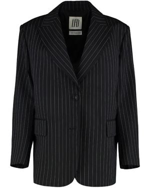 LES FILLES D'EVA Peak-Lapel Blazer - Black