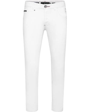 Philipp Plein Low-Rise Skinny Jeans - White