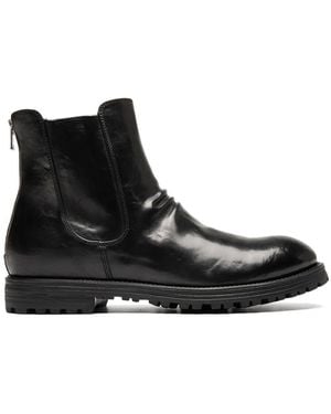 Officine Creative Zipped Leather Boots - Black