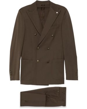 Luigi Bianchi Double-Breasted Suit - Green