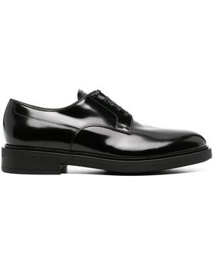 Gianvito Rossi Polished-Finish Oxford Shoes - Black