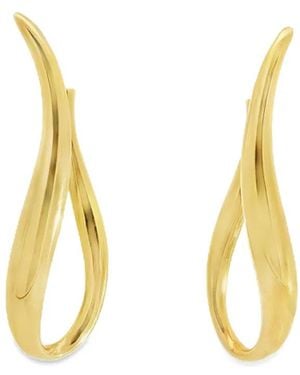 Lisa Nik 18K Wavy Elongated Earrings - Metallic