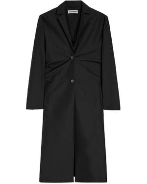 Jil Sander Mantel Aus Tech-Faille - Schwarz