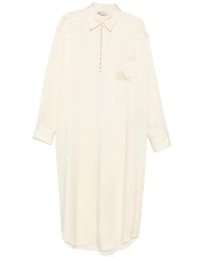 Stella McCartney Button Pocket Midi Dress - White