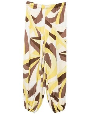Faithfull the Brand Kortez Geometric-Print Balloon Pants - Metallic