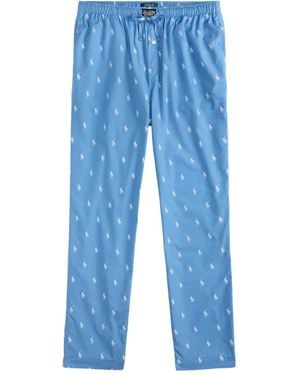 Polo Ralph Lauren Pyjama-Hose Mit Polo Pony - Blau