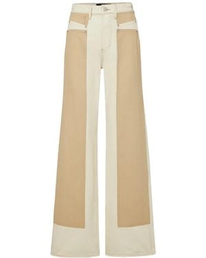 Veronica Beard Pantalones Con Diseño Colour Block - Blanco