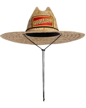 DSquared² Logo-Patch Sun Hat - Metallic
