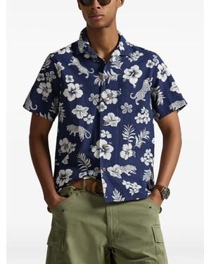 Polo Ralph Lauren Floral-Print T-Shirt - Blue