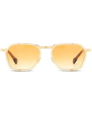 Jacques Marie Mage Beckett Zonnebril Met Geometrisch Montuur - Metallic