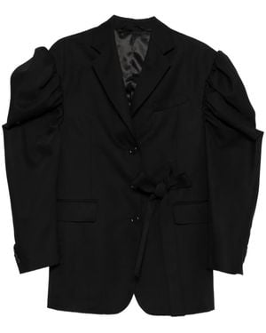 Simone Rocha Bow Cut-Out Blazer - Black