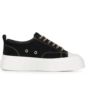 Manière De Voir Vienna Contrast-Stitch Trainers - Black