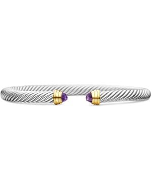 David Yurman 14Kt And Sterling Classic Cable Bracelet (5Mm) - Metallic