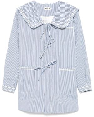 Bode Club Stripe Sailor Coat - Blue