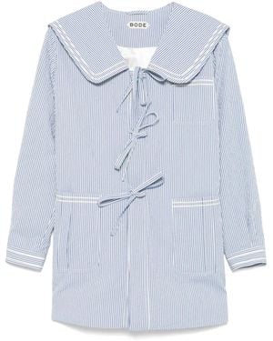 Bode Club Stripe Sailor Coat - Blue