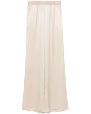 Eleventy Plain Silk Trousers - Natural