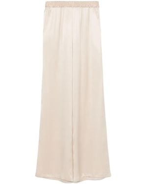 Eleventy Plain Silk Trousers - Natural