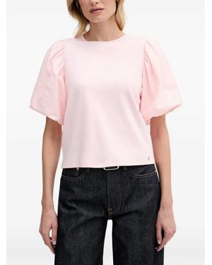 Pedro Del Hierro Madrid Puff-Sleeve Bow-Back Top - White