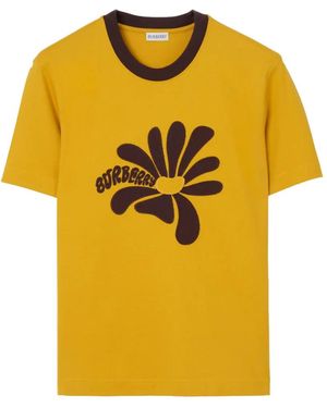Burberry Daisy Cotton T-Shirt - Yellow