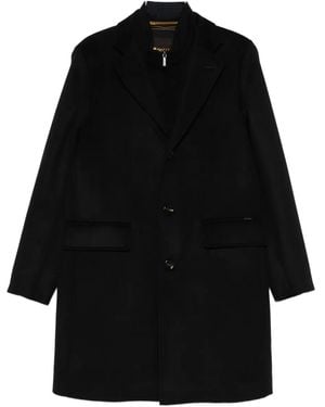 Moorer Single-Breasted Insulated Coat - Black