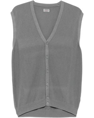 Gran Sasso V-Neck Vest - Grey