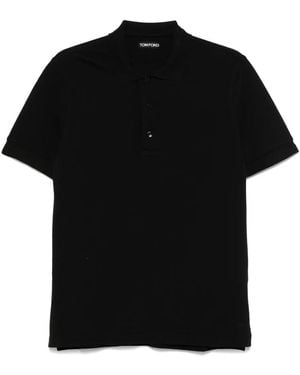 Tom Ford Poloshirt aus Piqué - Schwarz