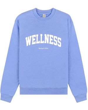 Sporty & Rich Cotton Sweatshirt - Blue
